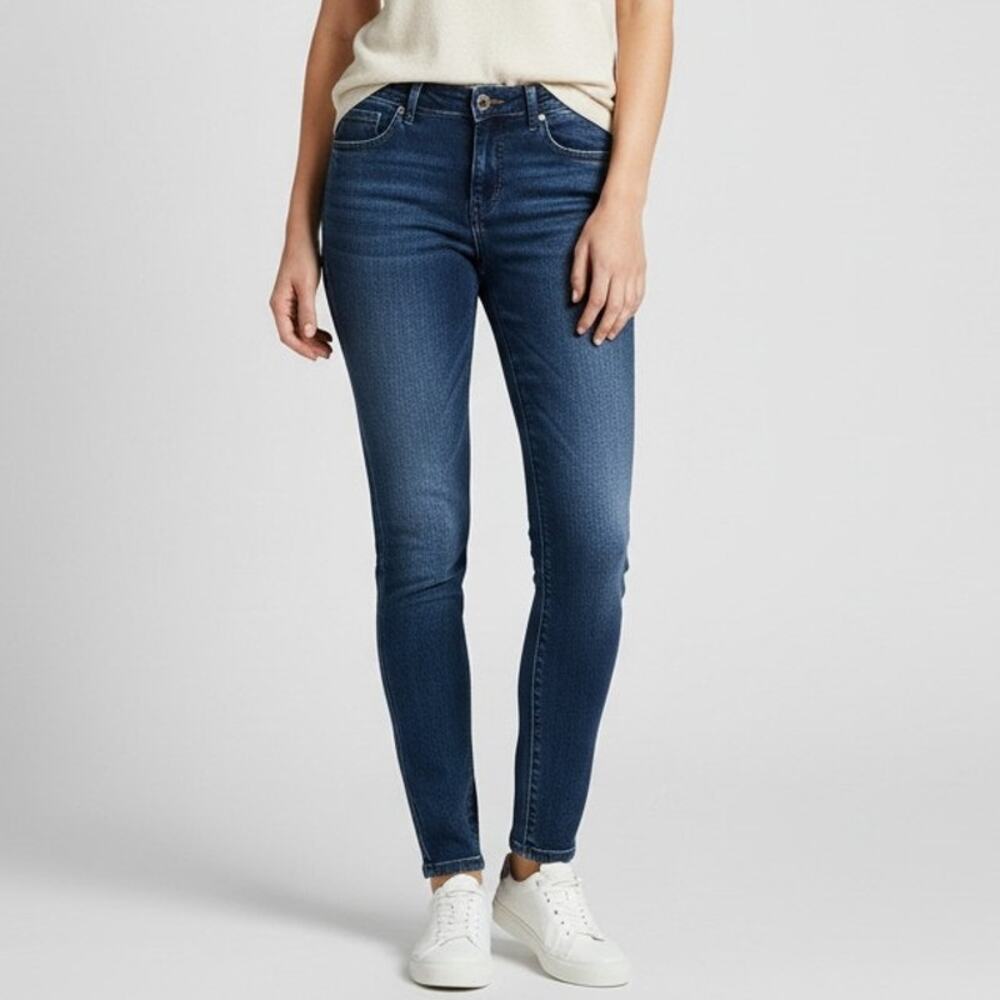 KanCan Signature Mid-rise Skinny Stretch Jeans Womens Size 25 Blue Dark Wash
